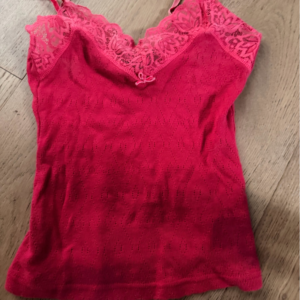 Express Red Lace Trim Chemise
